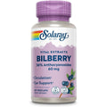 Solaray Bilberry Berry Extract 60 mg front view bottle for eye health support