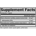 Natural Factors HerbalFactors Bilberry 40 mg 60 Capsules front view authentic vision support supplement