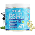Vifssg Grass Fed Bovine Colostrum 120 Gummies front bottle view for immune support