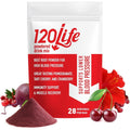 120LIFE Natural Beet Root Powder Blood Pressure Support Mix front pouch view