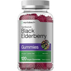 Horbäach Black Elderberry Gummies one hundred and twenty count front view immune supplement