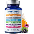 Immuneti Advanced Immune Support 60 vegetarian capsules front view bottle packaging for daily wellness.