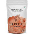 Minature Organic Guduchi Giloy Powder front view of authentic resealable pouch