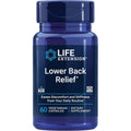 Life Extension Lower Back Relief 60 vegetarian capsules front bottle view for muscle flexibility support