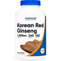 Nutricost Korean Panax Red Ginseng 1000mg supplement bottle front view