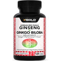 X Gold Health Korean Red Panax Ginseng and Ginkgo Biloba bottle front view