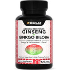 X Gold Health Korean Red Panax Ginseng and Ginkgo Biloba bottle front view