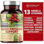 Number One Nutrition Premium Blood Pressure Support 90 capsules front view bottle