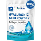 Bifrrutant Arofum Hyaluronic Acid Powder front view with 100g pouch