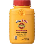 Gold Bond Talc-Free Medicated Body Powder four bottle pack front view