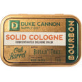 Duke Cannon Solid Cologne Bourbon front view tin
