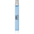 Mugler Angel Eau de Parfum womens travel spray front view showing iconic blue liquid and sleek silver cap