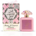 Ard Al Zaafaran Shams Al Emarat Khususi Pink Blush Eau de Parfum front view bottle.