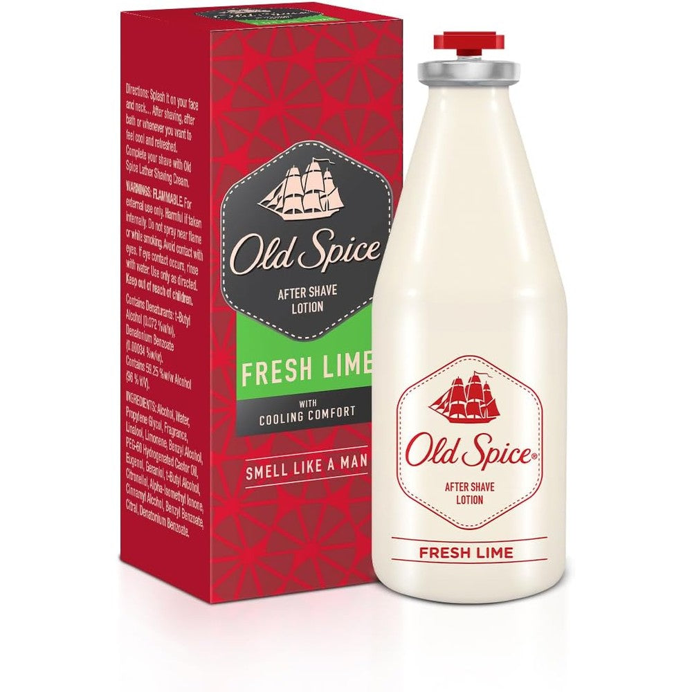 Old Spice After Shave Lotion Fresh Lime 150ml bottle front view