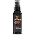 Groomie Natural Aftershave Serum front view of one ounce bottle with pump dispenser for premium head shaving care.