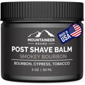 Mountaineer Brand Natural Post Shave Balm Smokey Bourbon front view jar