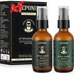LEPONIX After Shave Balm for Men twin pack front view showing premium pump bottles.