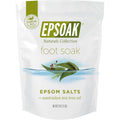 Epsoak Tea Tree Oil Foot Soak two pound value bag front view showing therapeutic bath salt packaging.