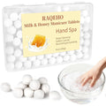 Raqeho Milk and Honey Manicure Tablets front view container