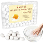 Raqeho Milk and Honey Manicure Tablets front view container
