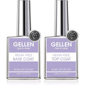 Gellen Hema Free Gel Base and Top Coat set front view showcase