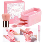 AzureBeauty dip powder recycling tray with triple layer storage for nail powder