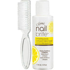 Gena Nail Brite Whitening Scrub front view bottle with included manicure brush
