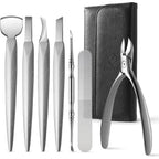 Feryes 7-piece pedicure knife kit with leather case