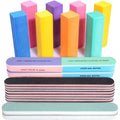 Fandamei 20 piece professional manicure nail file and buffer kit front view