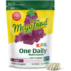 MegaFood Kids One Daily Multivitamin 30 Soft Chews grape flavor bottle for energy