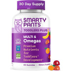 SmartyPants toddler multivitamin gummies with omega 3 DHA and EPA from algal oil