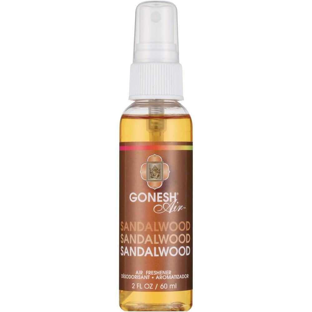Gonesh Sandalwood Air Freshener Spray 60ml front view authentic imported room fragrance.