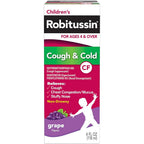 Robitussin Children's CF Cough and Cold Relief front bottle view for pediatric respiratory care.
