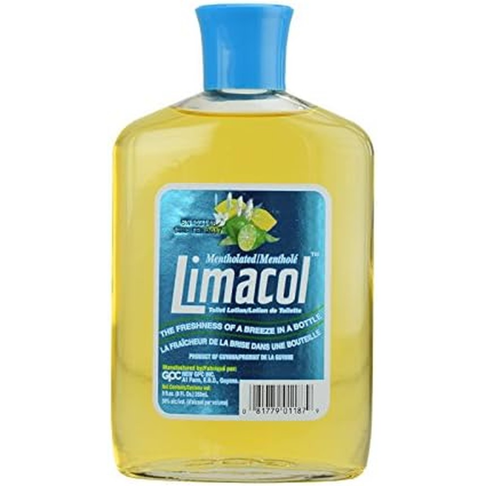 Limacol Mentholated Toilet Lotion Small 8 Ounce front view authentic cooling splash