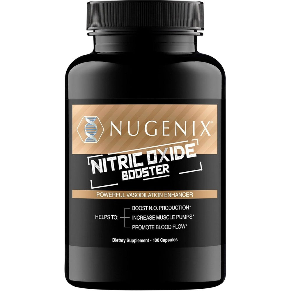 Nugenix Nitric Oxide Booster 100 capsules front view supplement bottle