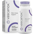 Calroy Health Sciences Vascanox HP 60 capsules front view for nitric oxide support.