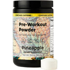 Santa Cruz Paleo Pre Workout Powder pineapple flavor 458g tub