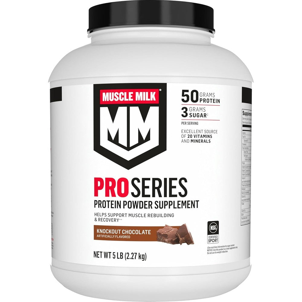 Muscle Milk Pro Series Protein Powder Knockout Chocolate 5lb front view