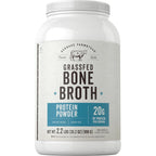 Carlyle Grass Fed Bone Broth Protein Powder front view unflavored supplement
