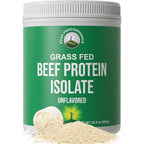Peak Performance Grass Fed Beef Protein Isolate front label view for muscle building