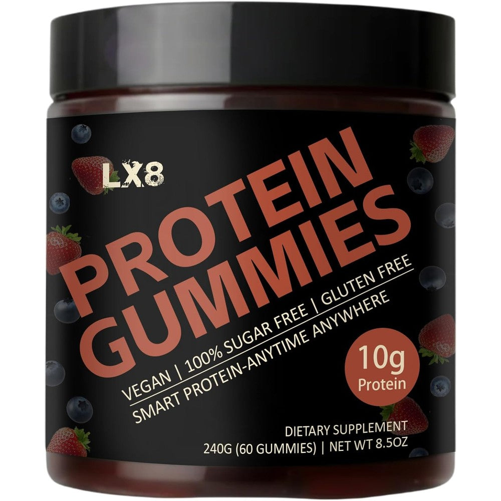Juvein LX8 Protein Gummies front view sugar free supplement