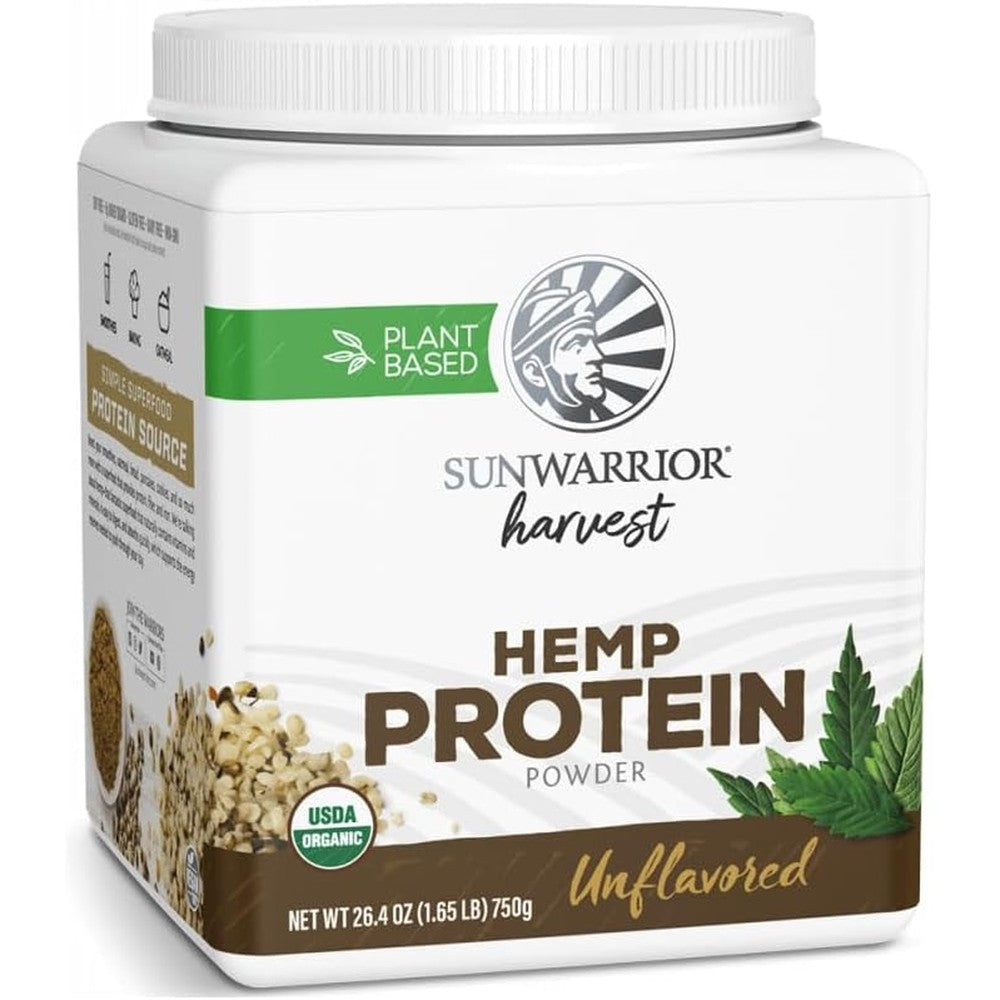 Sunwarrior US Pantry Hemp Protein 750 grams front view organic plant based powder.