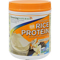 Growing Naturals Organic Rice Protein Vanilla Blast container front view authentic vegan supplement.