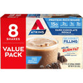 Atkins Dark Chocolate Royale Protein Rich Shake front view for keto dieting.