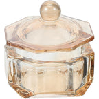 Honmeet Nolitoy manicure glass nail cup with lid front view