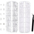 Snmzlc 2 boxes pearl nail charms front view