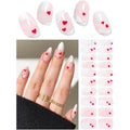 Wahrshei Valentine Style H semi cured gel nail strips front packaging view