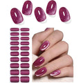 Wahrshei berry cat eye semi cured gel nail strips front packaging view