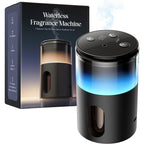 Pmsusoow Waterless Essential Oil Diffuser front view in dark black finish.