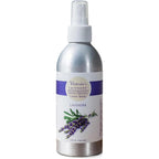 Victoria's Lavender Pillow Mist and Linen Spray front view of 8 ounce silver bottle.